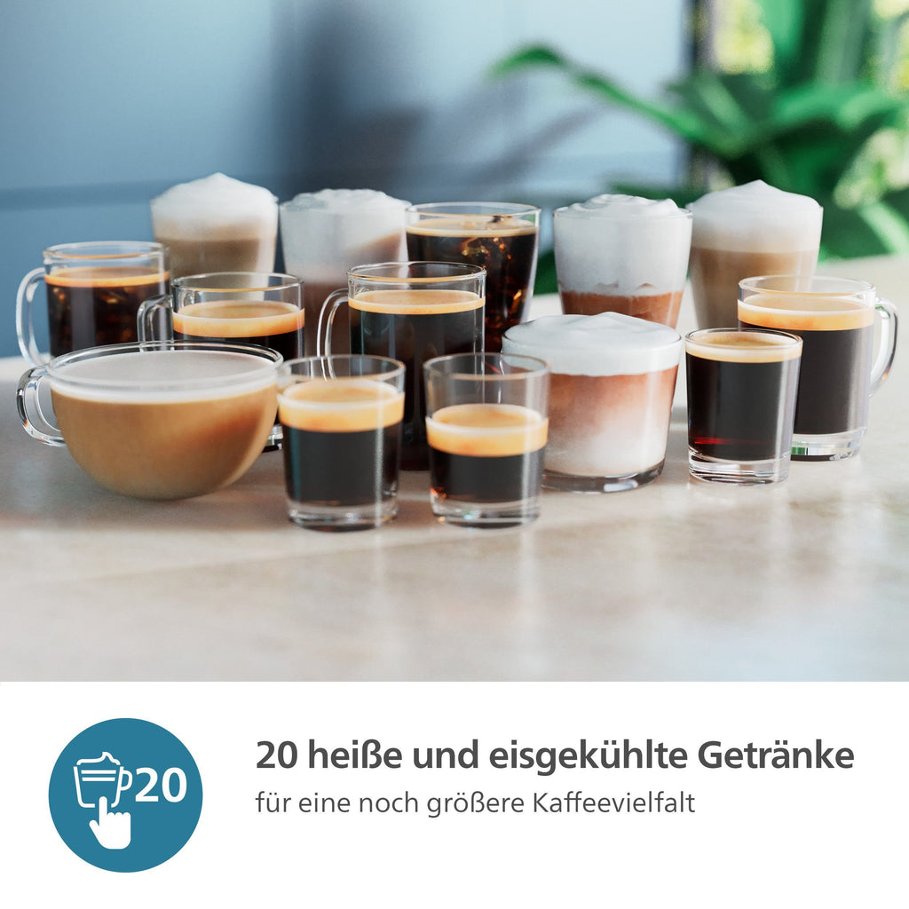 PHILIPS Kaffeevollautomat EP5544/50, 20 Kaffeespezialitäten
