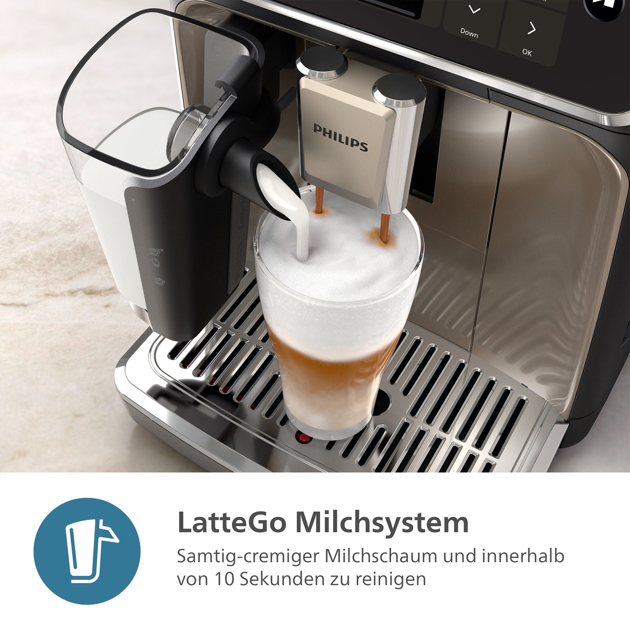 PHILIPS Kaffeevollautomat EP5544/50, 20 Kaffeespezialitäten