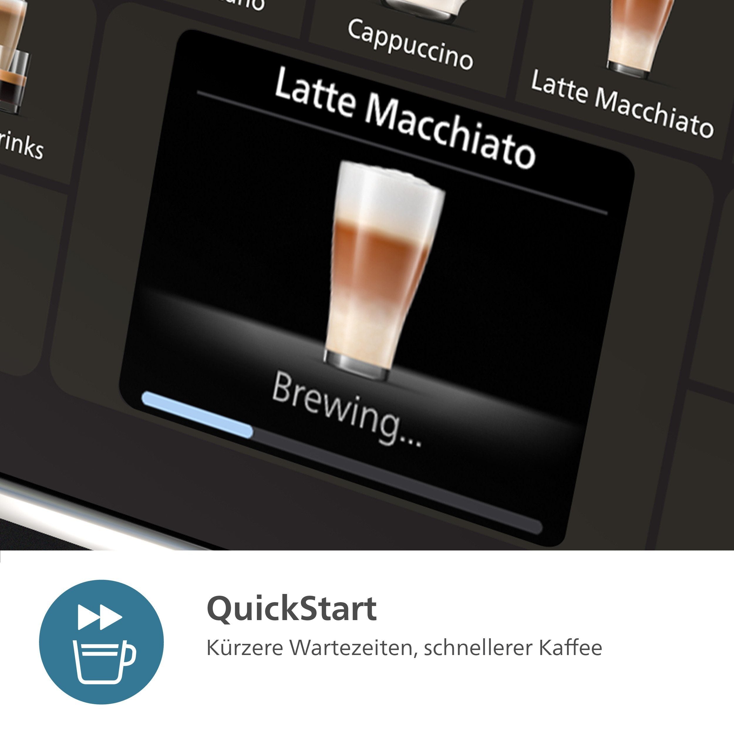 PHILIPS Kaffeevollautomat EP5544/50, 20 Kaffeespezialitäten