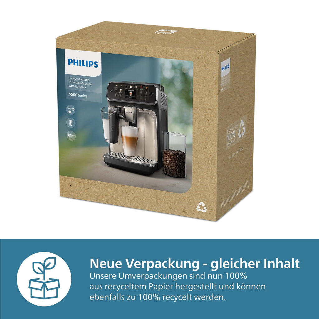 PHILIPS Kaffeevollautomat EP5544/50, 20 Kaffeespezialitäten