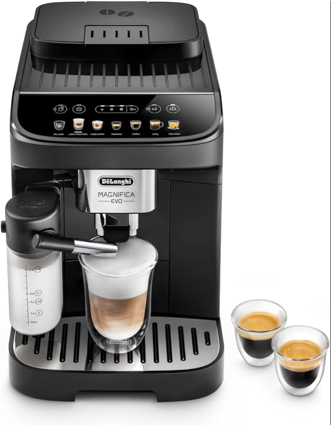 Kaffee- und Cappuccinomaschine mit Bohnenmahlwerk, ECAM292.81.B, Schwarz